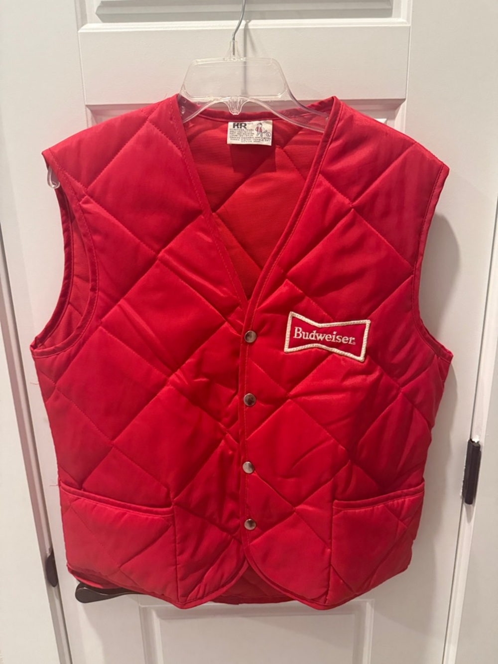 Budweiser Bright Red Quilted Kids Puffer Vest